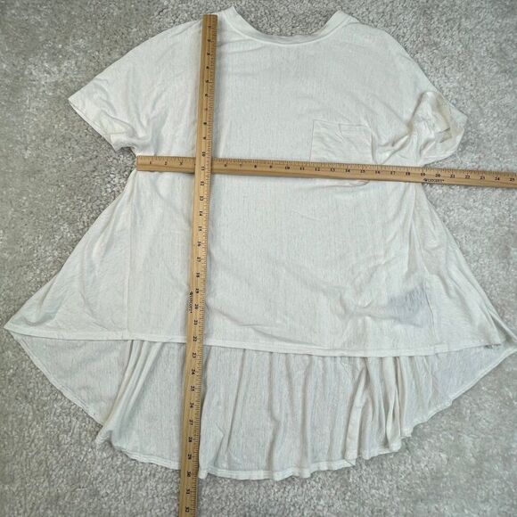 Cog The Big Smoke Delta T-Shirt Linen Blend White Womens OS - Picture 7 of 9